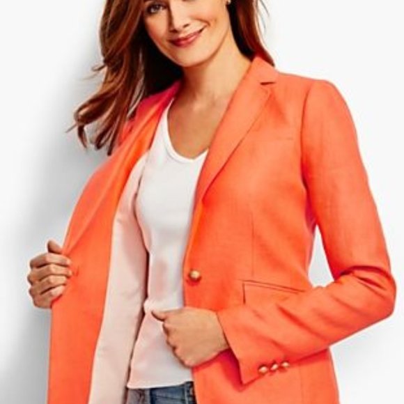 Talbots Jackets & Blazers - NWT Talbots Apricot Orange Suit Blazer Jacket 8